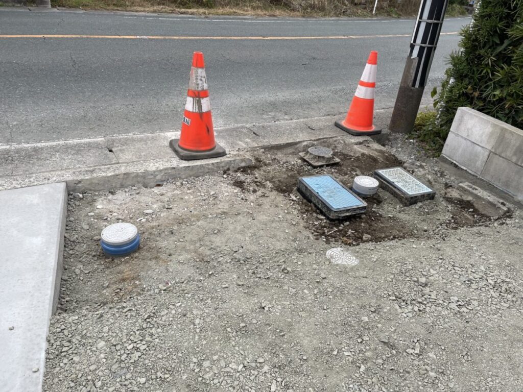 乗入部分コンクリ打ち準備 乗入部分コンクリ打ち準備